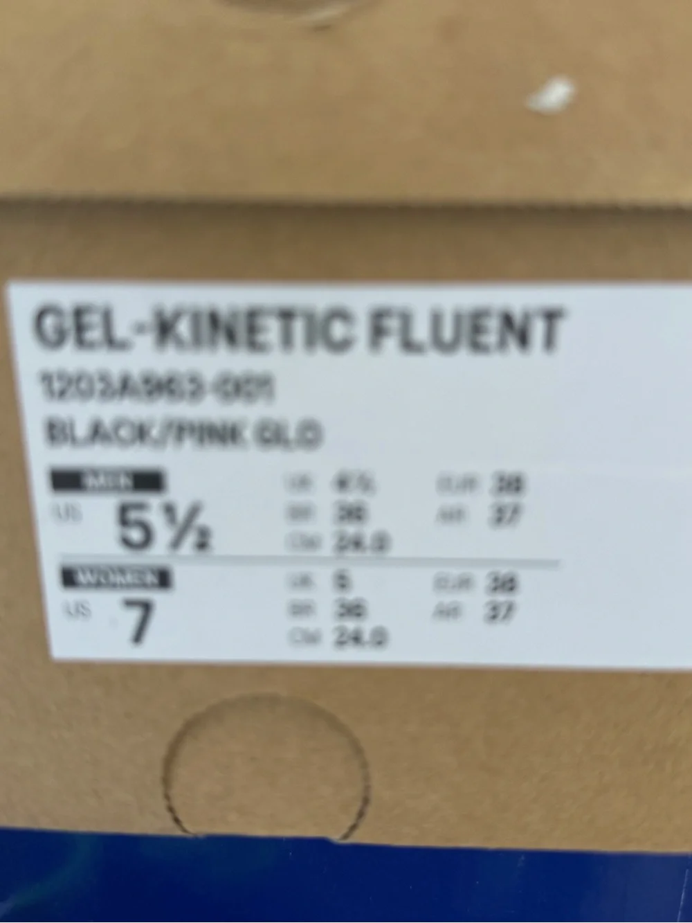 ASICS Gel Kinetic Fluent Women's Black Silver Pink Running Shoes